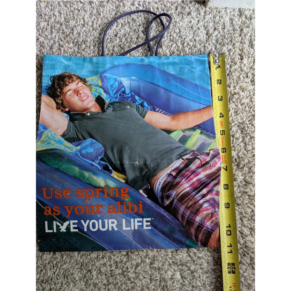 American Eagle Y2K Mall Shopping Bag Good Live Your Life Vintage Preppy Summer